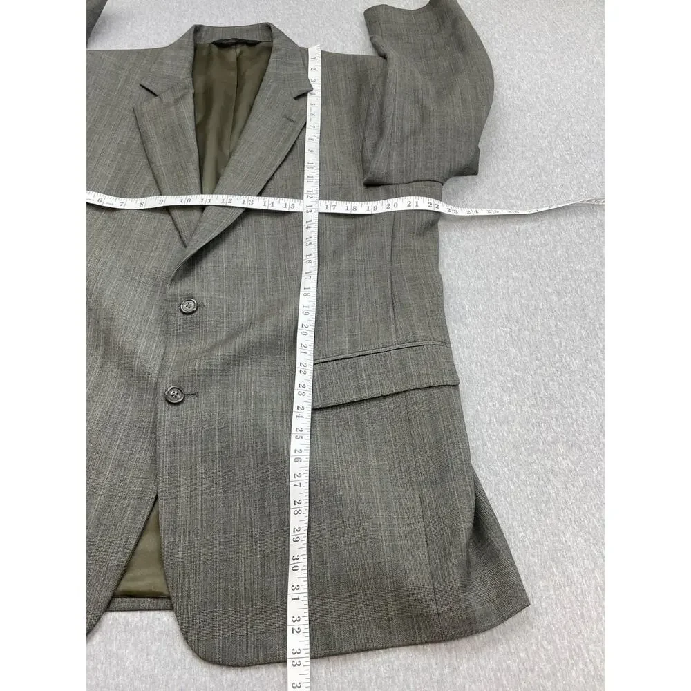 Jos A Bank Suit Mens 43R Glen Plaid Wool Cashmere 2-Button Pants 36x29- 2 Pieces